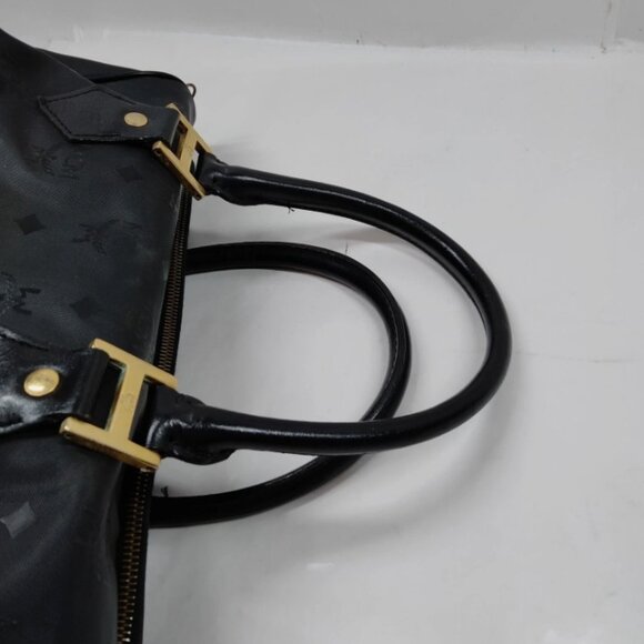 MCM Visetos Black Monogram Speedy Bag - Picture 13 of 14